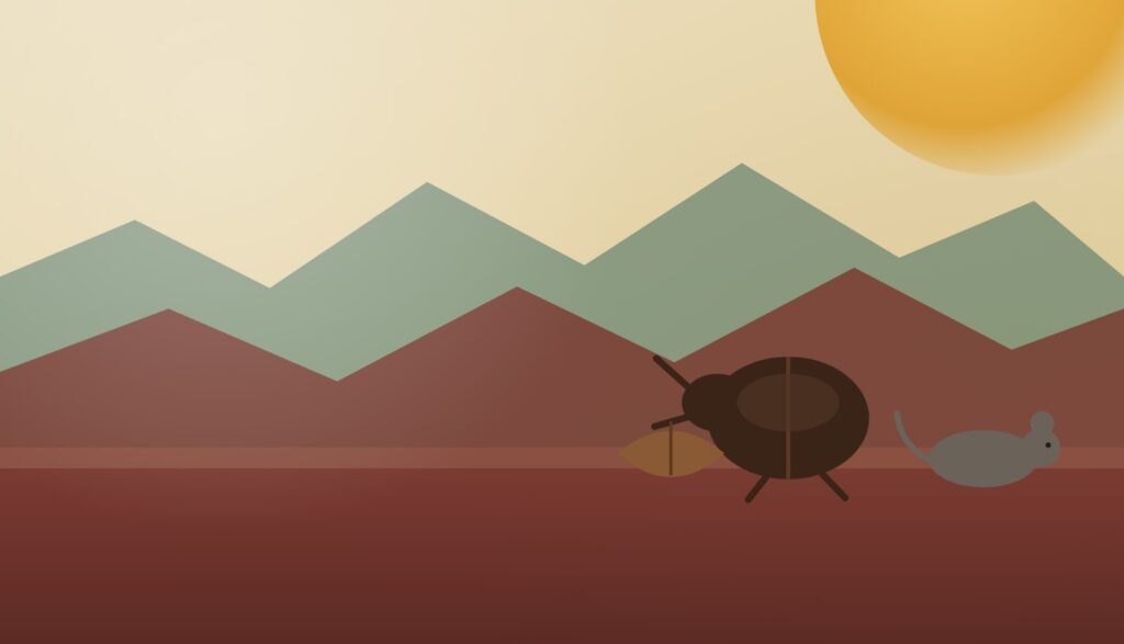 The Dung Beetle - an Anatolian folk tale: a beetle, a walnut shell and a rat