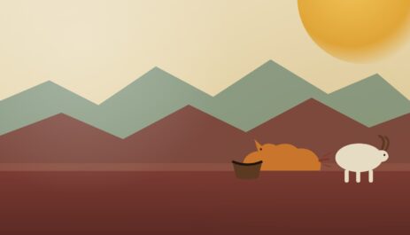 The Tailless Fox - a Khorasan folk tale: a tailless fox, a goat and a pitch-smeared bowl